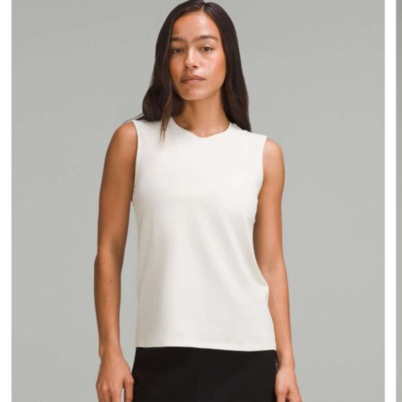 Lululemon Organic Cotton Crewneck Tank Top Bone - Picture 1 of 2